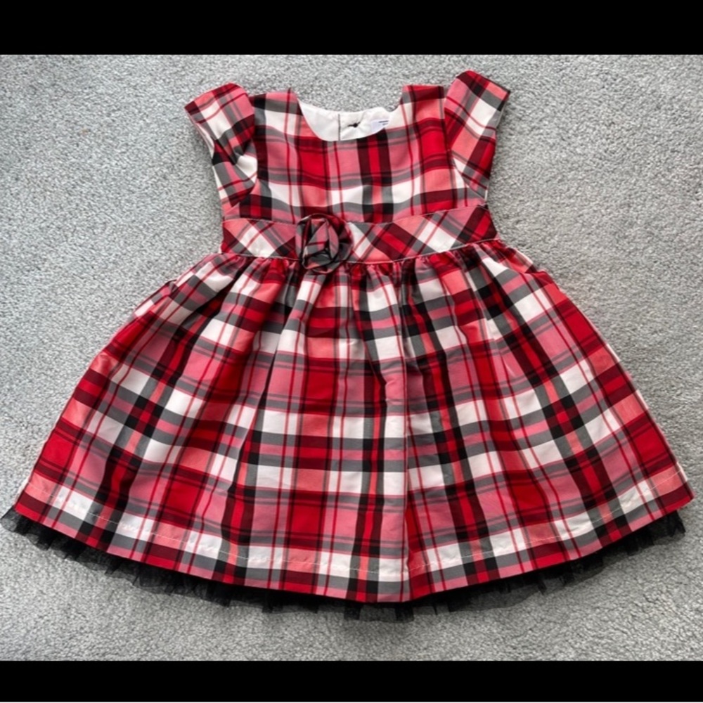Carter’s - Plaid Holiday Dress - Size 12 months